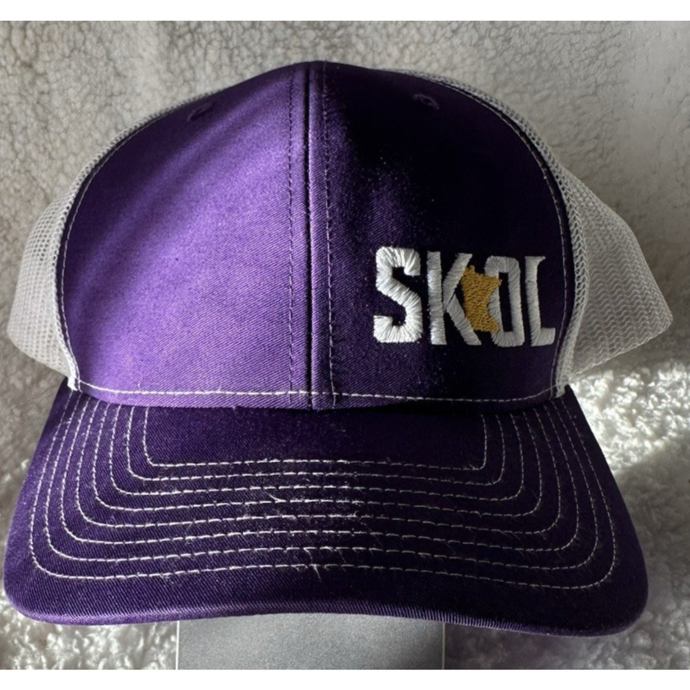 Minnesota Vikings SKOL Trucker Hat Snapback Purple White Richardson NFL Cap